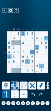 Sandwich Sudoku screenshot