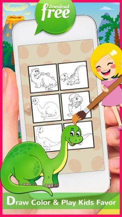 DinoArt Dinosaurs Coloring Book For Kids &amp; Toddler screenshot
