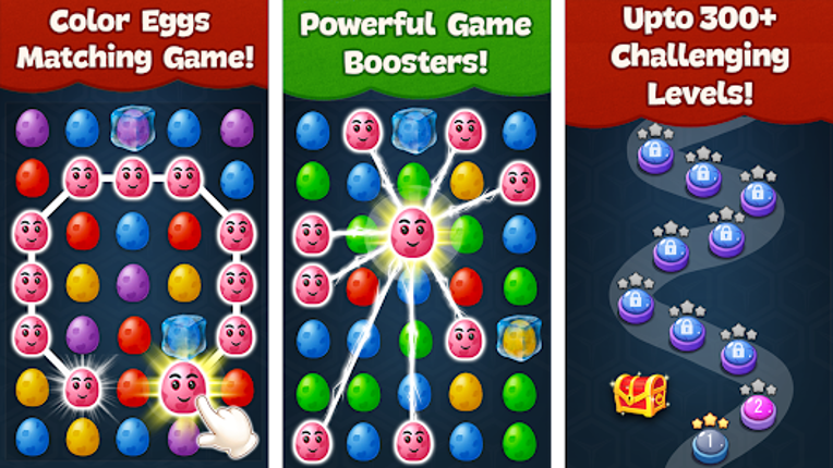 Eggs Matching Game Line Puzzle Image