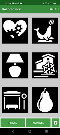 Story Icon Dice: A Set for the Custom Image Dice app screenshot