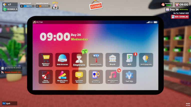 Laundry & Supermarket Simulator screenshot