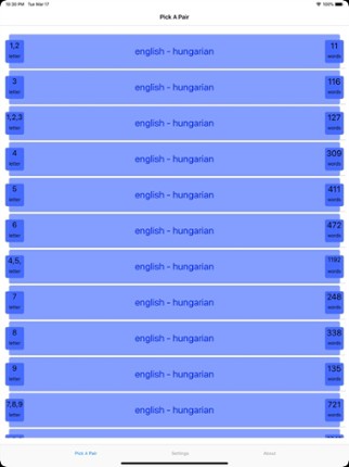 PickAPair Hungarian - English screenshot