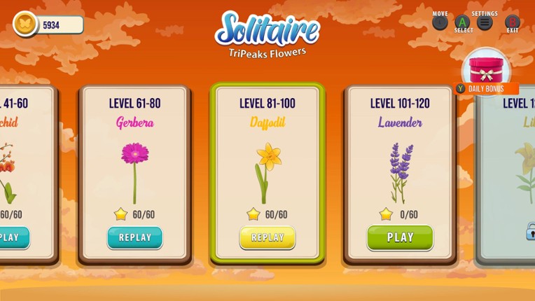 Solitaire TriPeaks Flowers screenshot