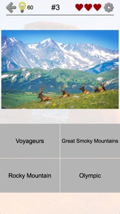 National Parks of the US: Quiz screenshot