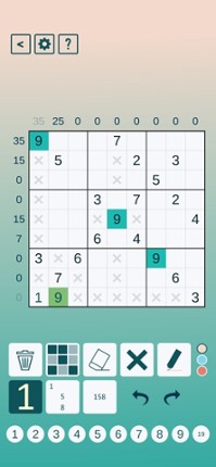Sandwich Sudoku screenshot