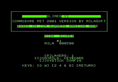 Games like Slimed for Commodore PET 2001