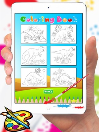 Dinosaur Coloring Book HD - Paint Colorful Dinos for Kids screenshot