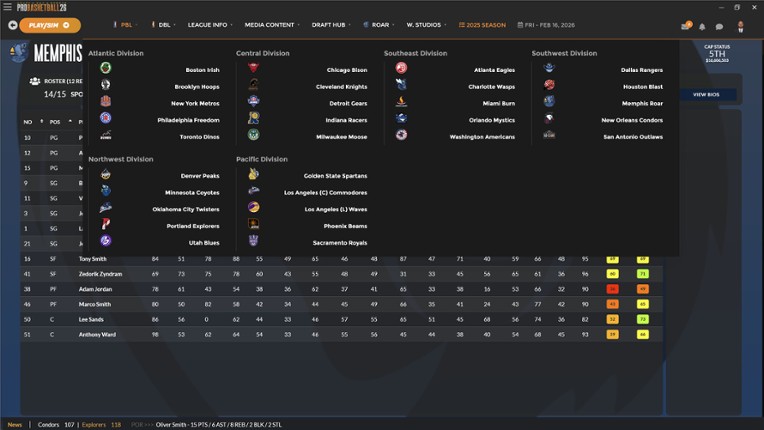 Draft Day Sports: Pro Basketball 2026 screenshot