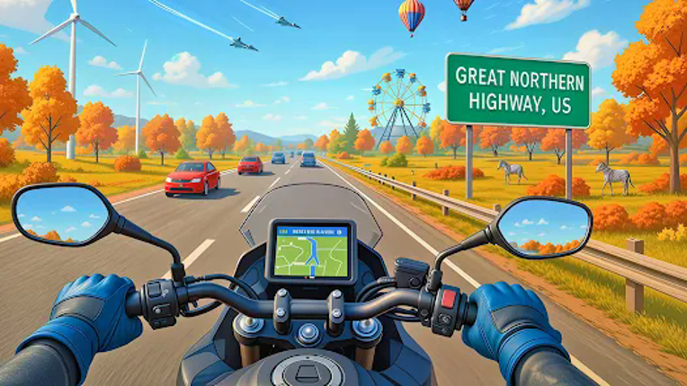 Highway Bike Rider 3D screenshot