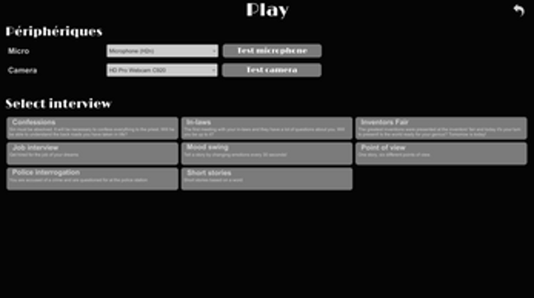 Character Interview screenshot