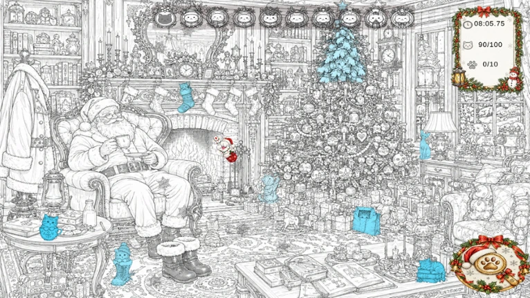 Christmas Mystery: 100 Hidden Cats Image