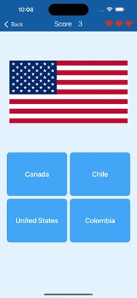 Flags of the countries - Quiz screenshot