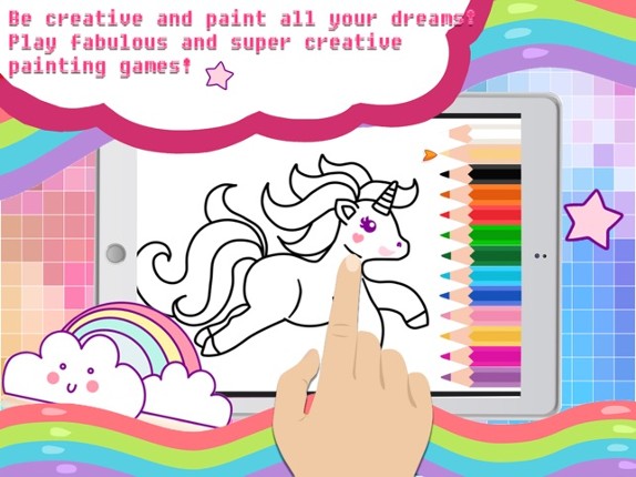 Magic Pegasus Coloring Book - Create a character screenshot