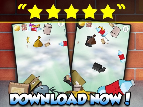 Mega Garbage Toss - Jumping Trash Can Game For Kids &amp; Teens Free screenshot