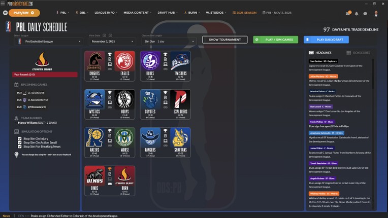 Draft Day Sports: Pro Basketball 2026 screenshot