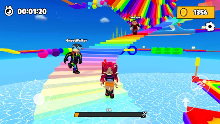 Rainbow Race: Obby Dash screenshot