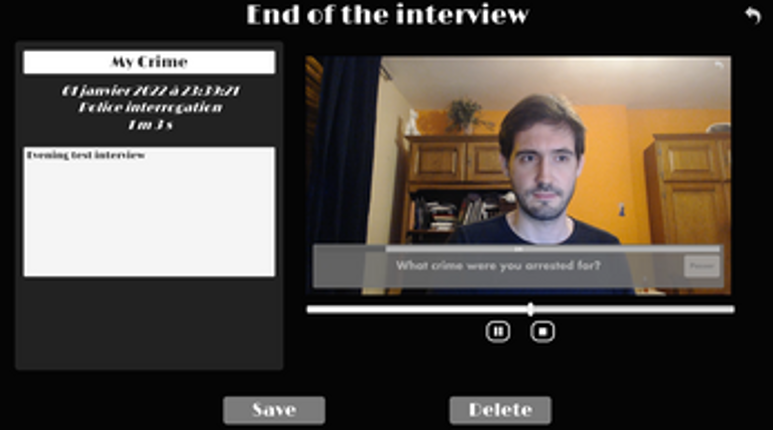 Character Interview screenshot