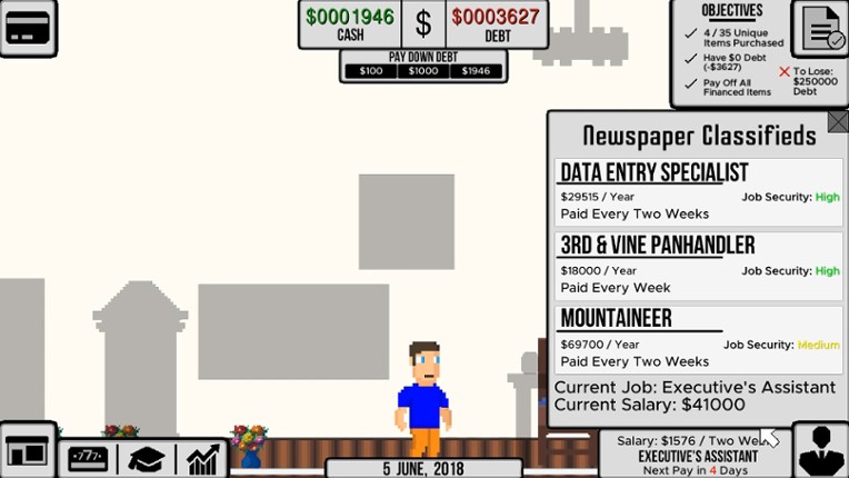 Life and Debt: A Real Life Simulator screenshot