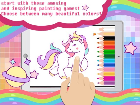 Magic Pegasus Coloring Book - Create a character screenshot