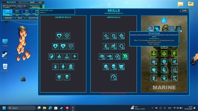 MARINE.EXE - Desktop RPG Image