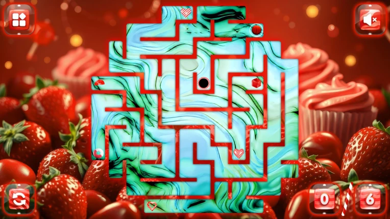 Sweetie Candy Maze: Crimson Strawberry Image