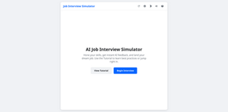 AI Job Interview Simulator screenshot