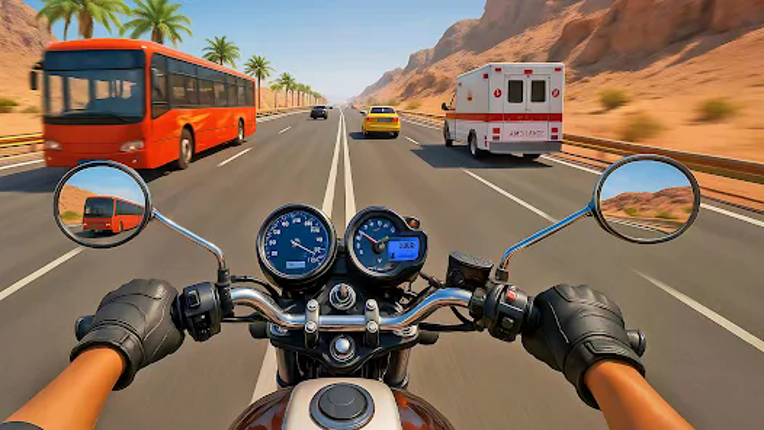 Highway Bike Rider 3D Image