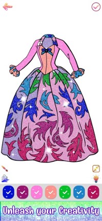 Glitter Color By Number Pages Image