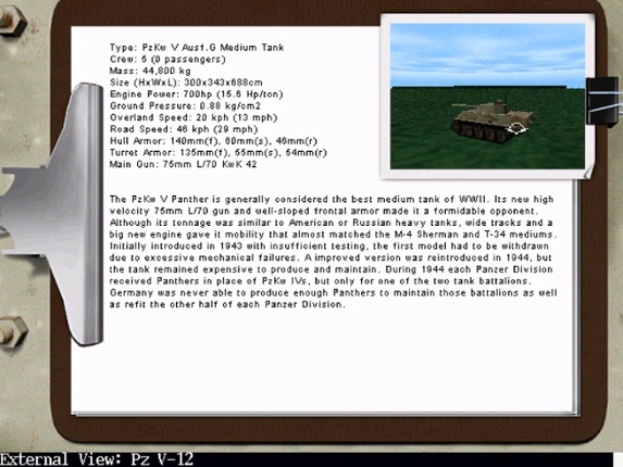 iPanzer 44 screenshot