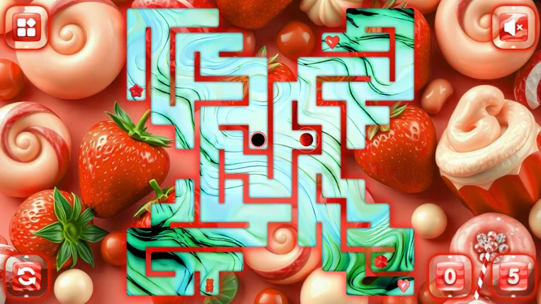 Sweetie Candy Maze: Crimson Strawberry Image