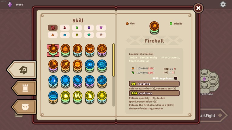 Elements and build screenshot