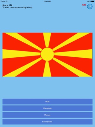 European Flags Challenge screenshot