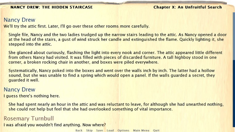 Nancy Drew: The Hidden Staircase screenshot