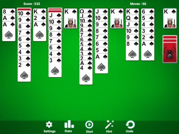 Spider Solitaire Classic fun screenshot