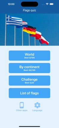Flags of the countries - Quiz screenshot