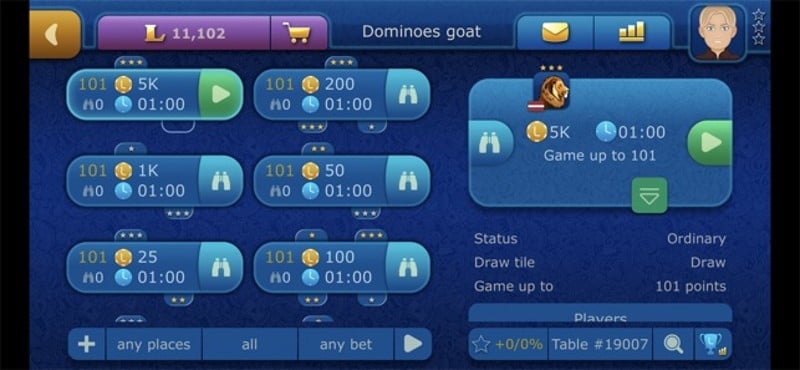 Online Dominoes LiveGames screenshot