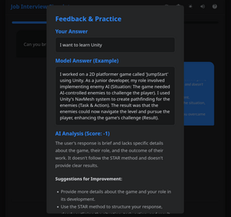 AI Job Interview Simulator Image
