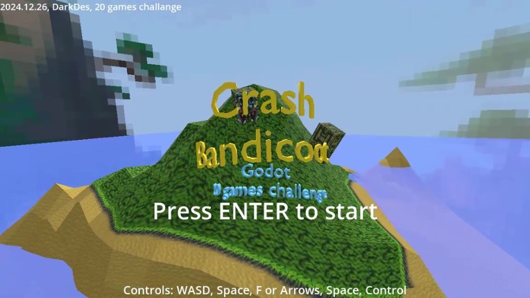 Crash Bandicoot. Godot. 20 games challenge Image