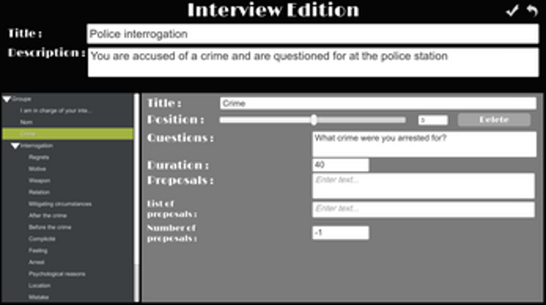 Character Interview screenshot
