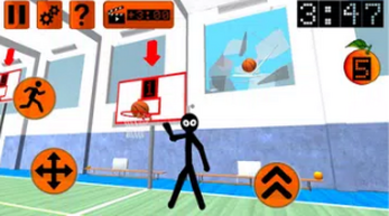 Stickman Neighbor. Basketball Basics Teacher 3D screenshot