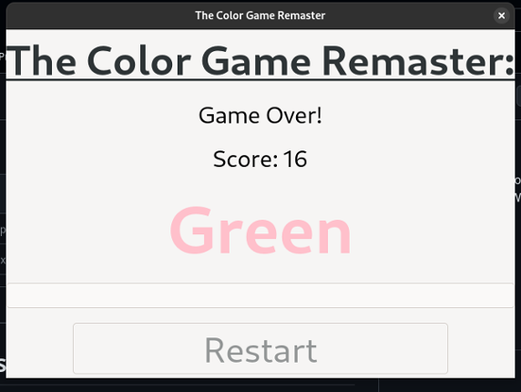 The Color Game Remaster: Image