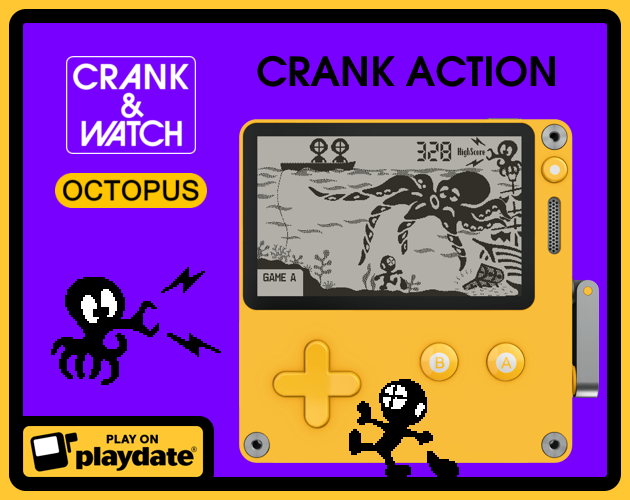 Games like Crank & Watch: Octopus (Playdate)