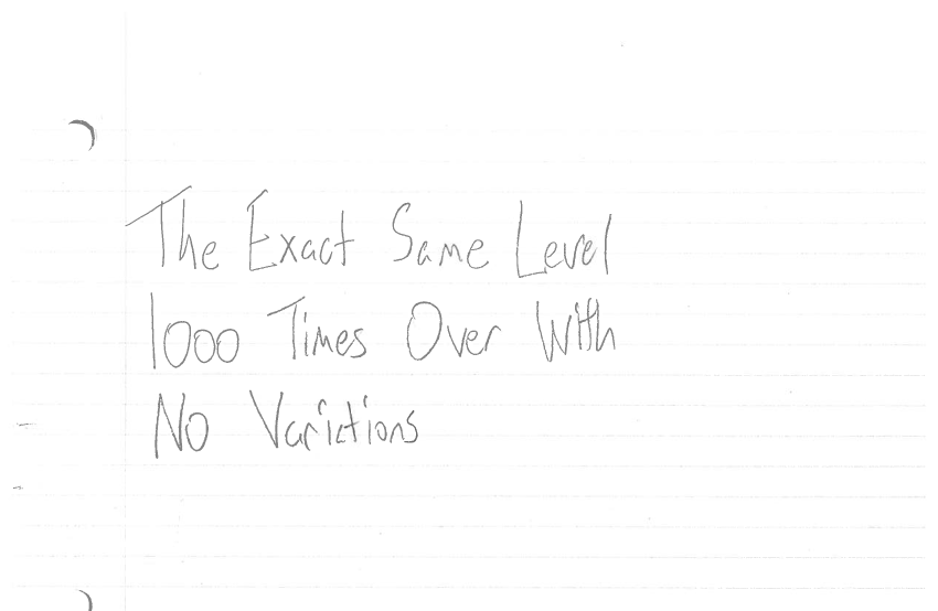 Games like The Exact Same Level 1000 Times Over With No Variations