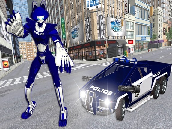 Police Cat Robot Transform screenshot