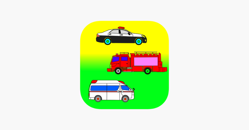 Vehicles Moving Coloring Book Image