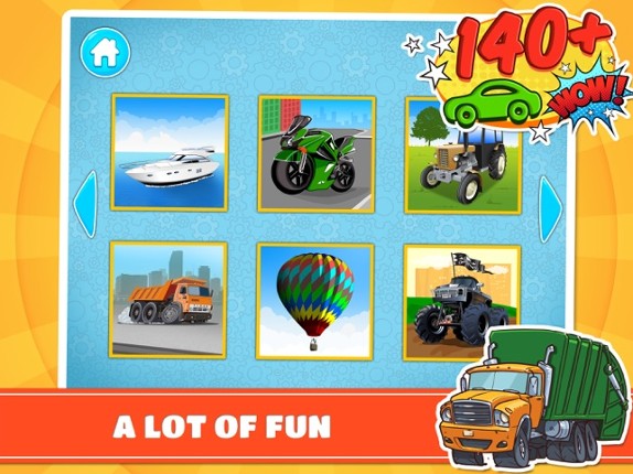 Cars and Vehicles Puzzle : Logic Game for Kids Image
