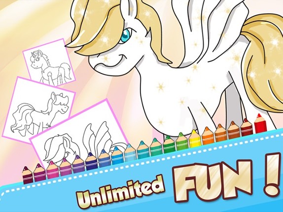 ` Pony Coloring book for Kids and Toddler Activities - Girl edition LITE screenshot