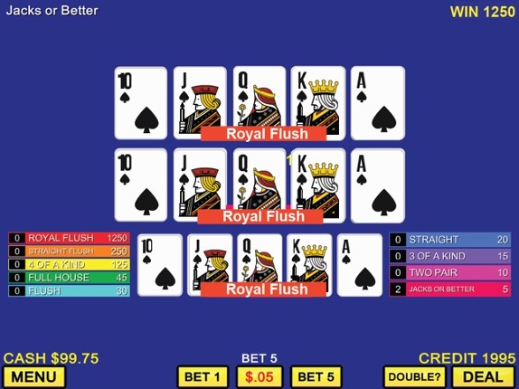 Triple Play Video Poker Image
