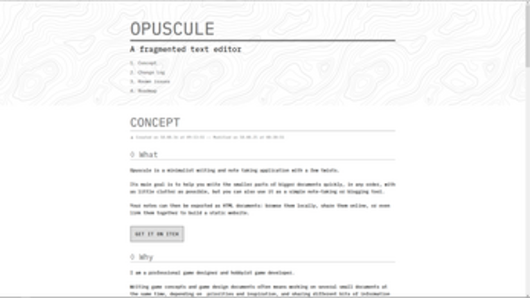 Opuscule screenshot