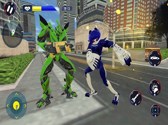 Police Cat Robot Transform screenshot